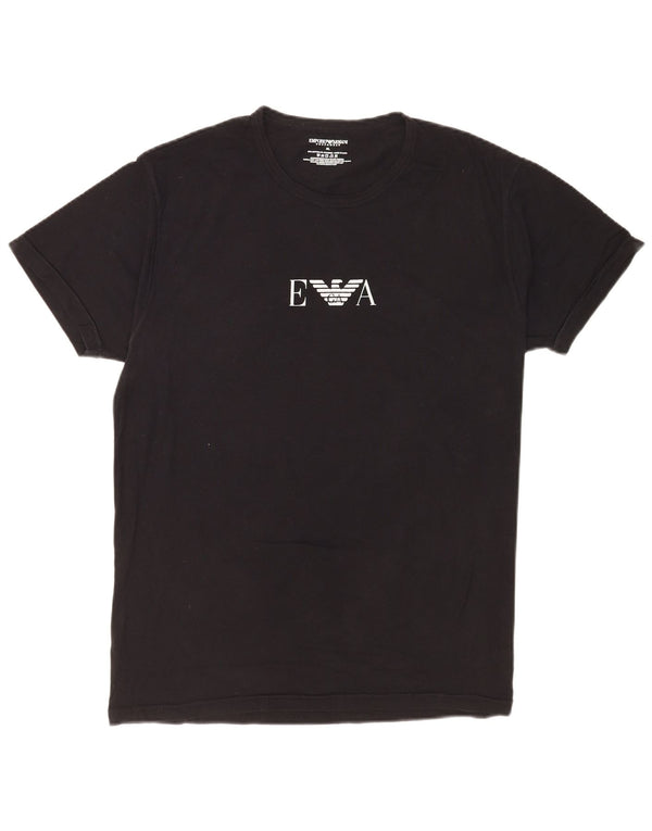 Emporio Armani muška grafička majica kratkih rukava XL crni pamuk