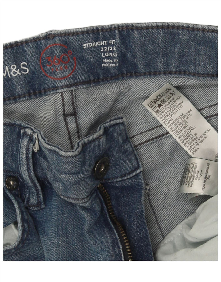 Marks & Spencer muške ravne traperice W32 L33 plavi pamuk