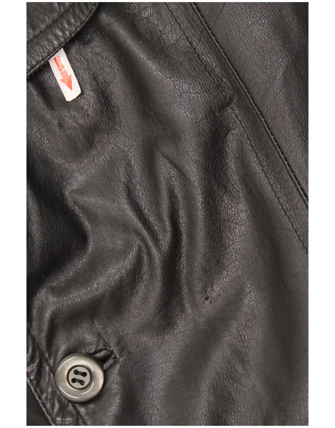 Vintage muški kožni kaput UK 40 veliki crni kožni