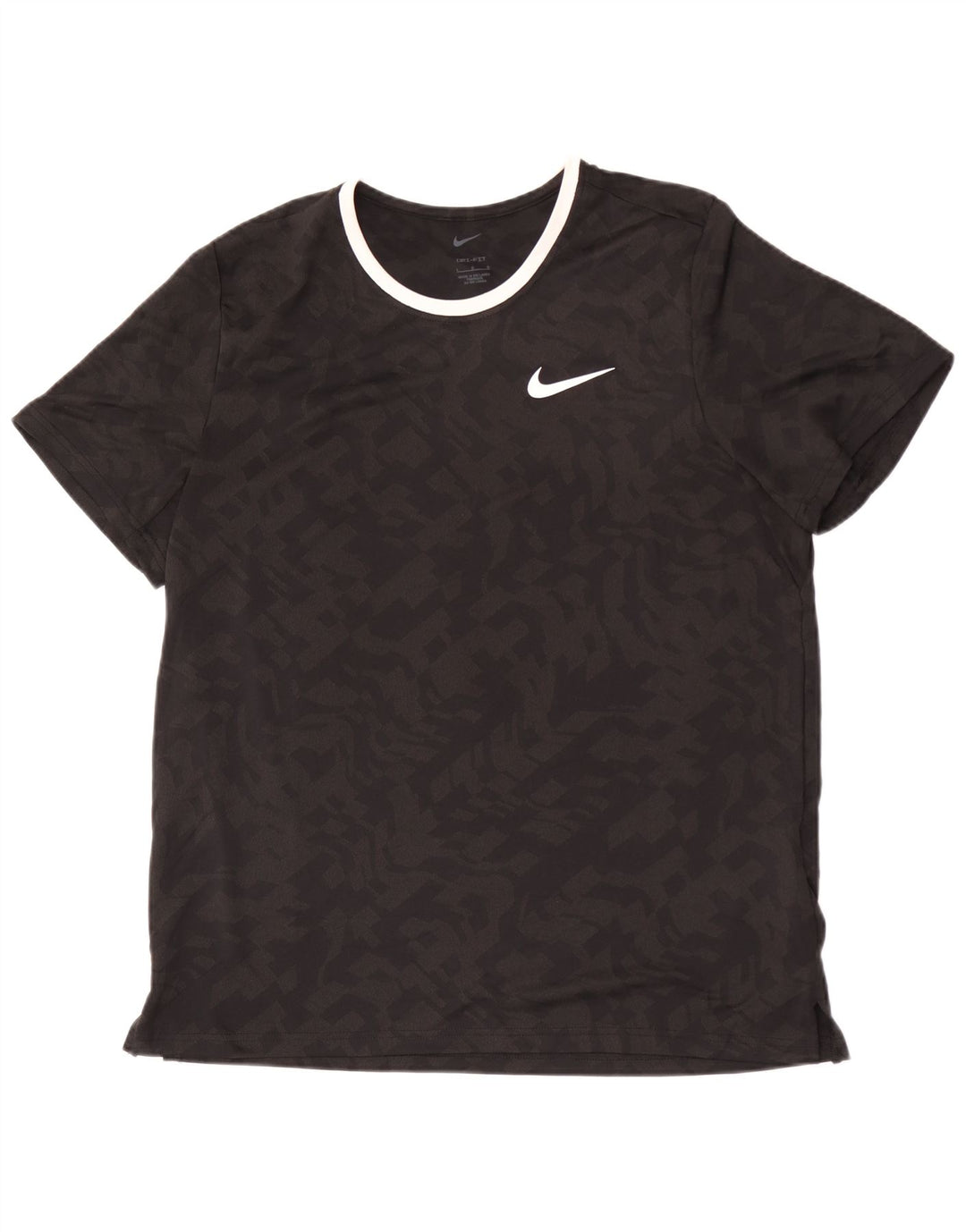 Nike Dri Fit majica kratkih rukava velika crna kamuflažna poliester