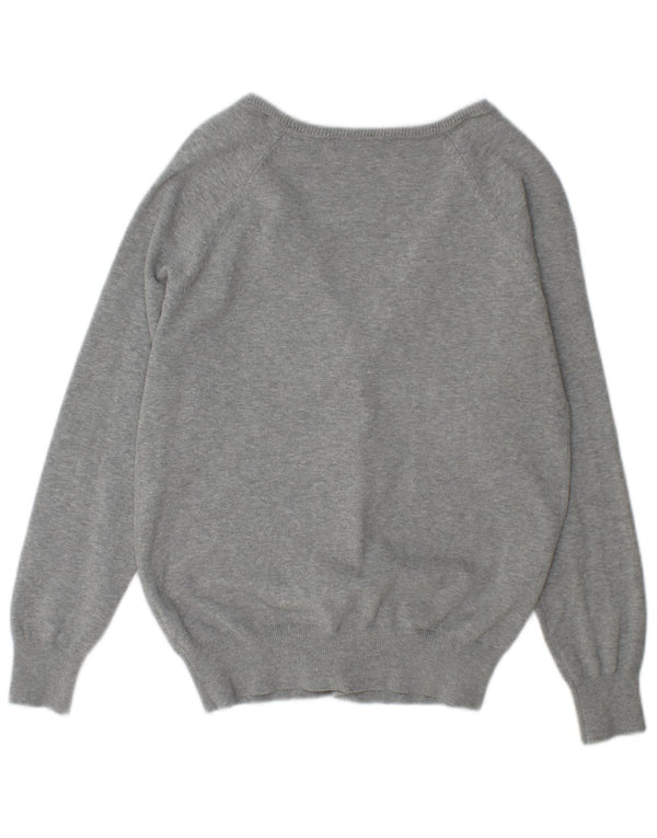 Zara ženski kardigan pulover UK 18 XL sivi flekasti pamuk