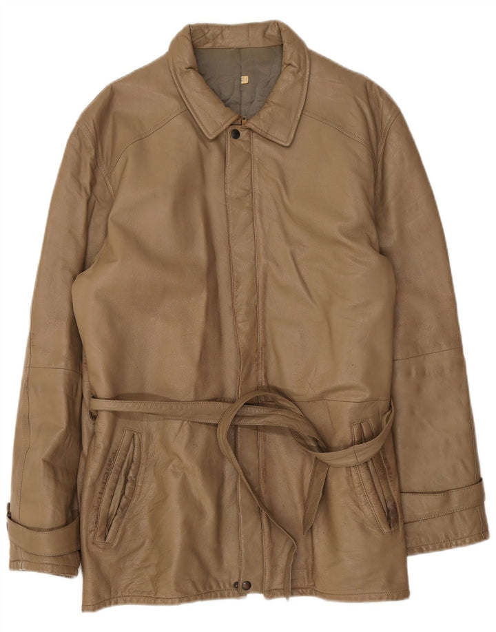 Vintage muška kožna jakna IT 50 Large Brown
