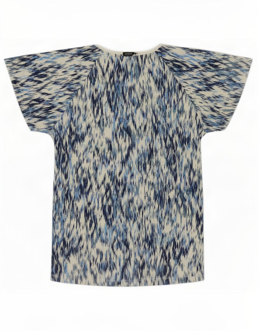 M&Co Top ženska bluza UK 10 Small Blue Ikat Cotton