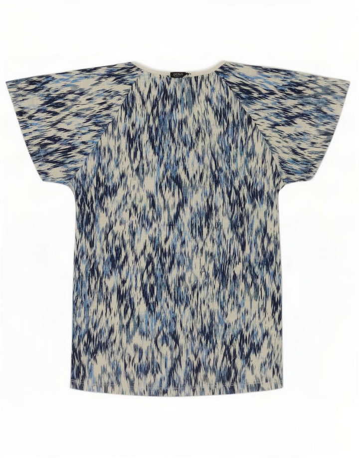 M&Co Top ženska bluza UK 10 Small Blue Ikat Cotton