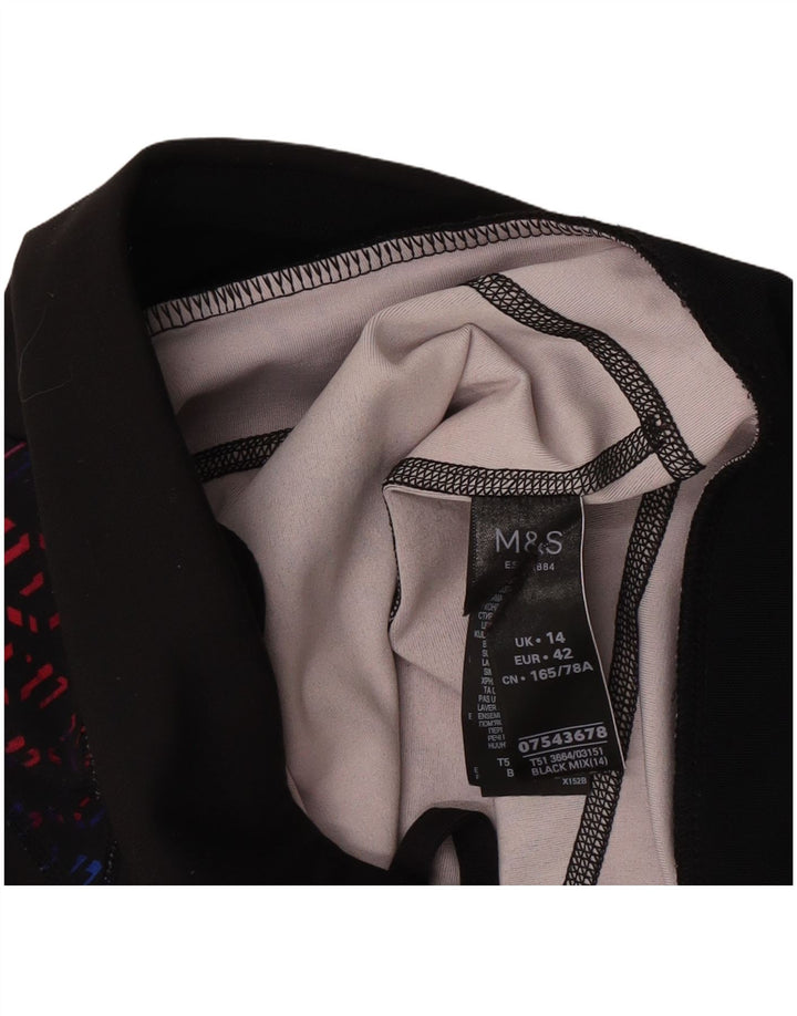 Marks & Spencer ženske tajice UK 14 Veliki crni geometrijski poliester