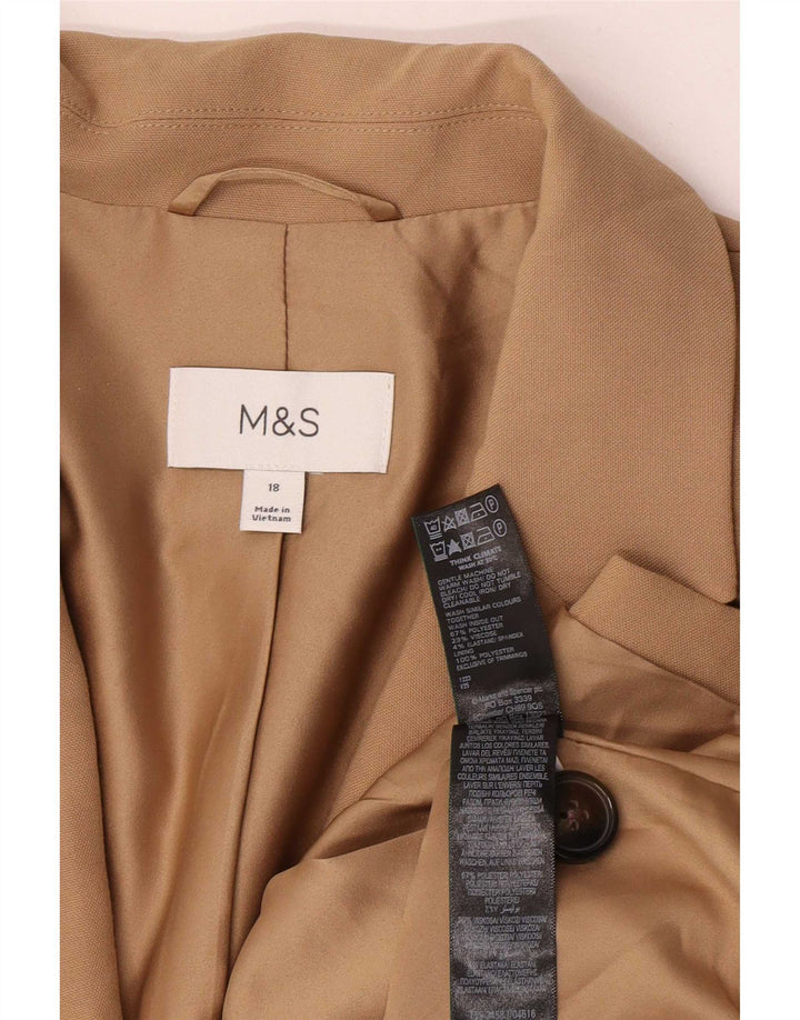 Marks & Spencer ženski sako sa 1 gumbom UK 18 XL bež poliester