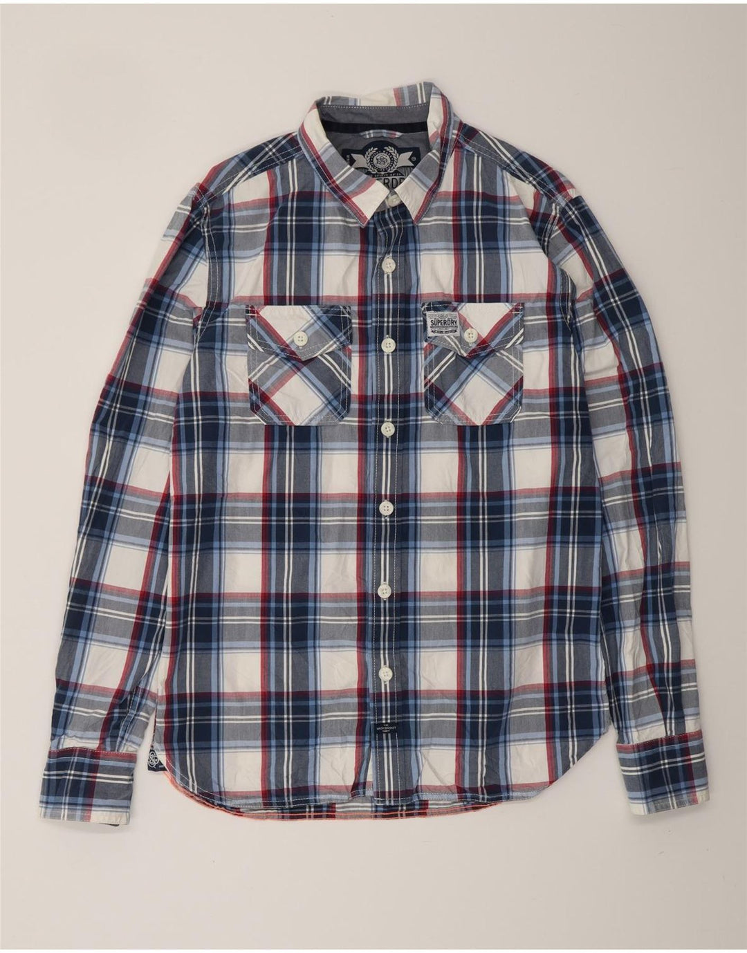 SUPERDRY muška košulja s velikim tamnoplavim karom