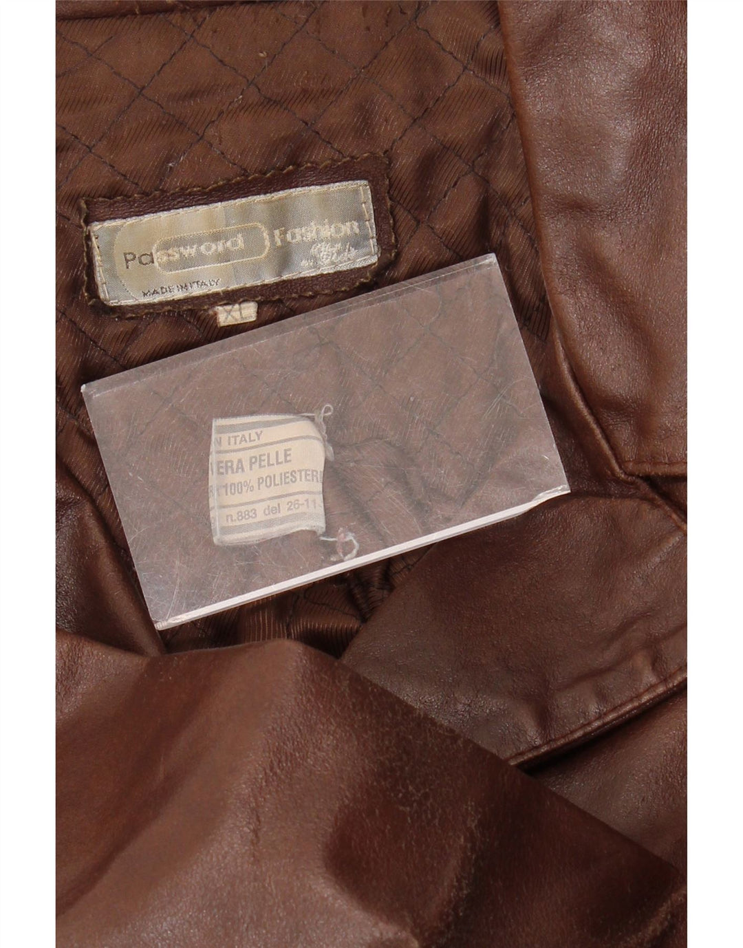 VINTAGE ženski kožni kaput UK 18 XL smeđa koža