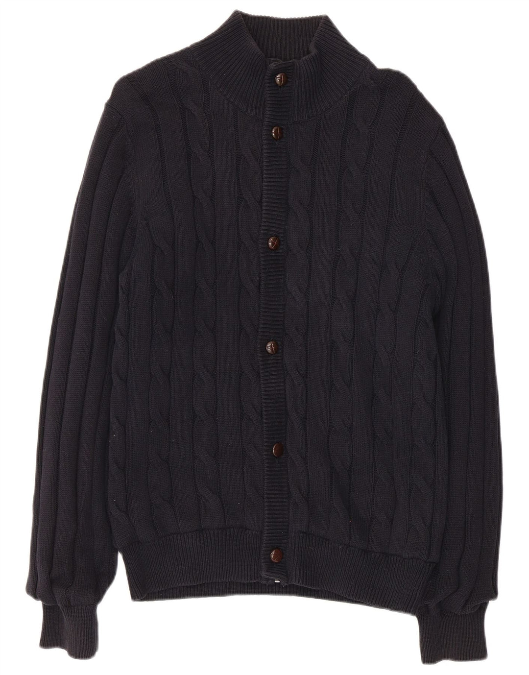 Marks & Spencer muški plavi Harbor kardigan pulover mali tamnoplavi pamuk