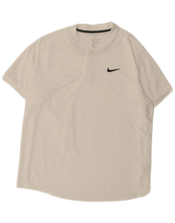 NIKE muška majica Dri Fit standardnog kroja XL bijeli poliester
