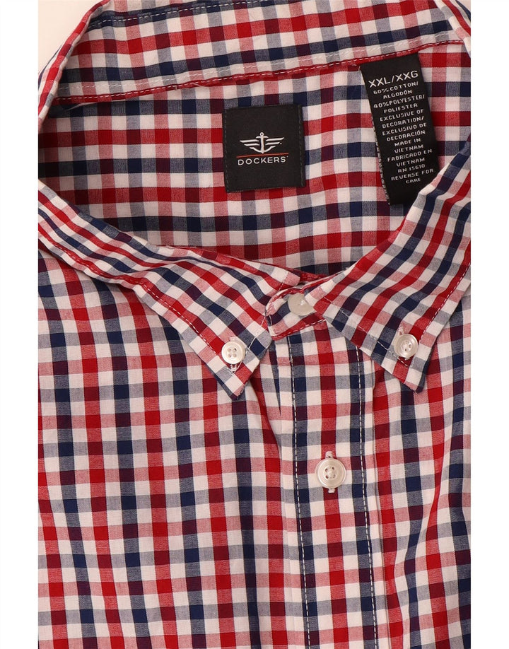 Dockers muška košulja 2XL crveni gingham pamuk