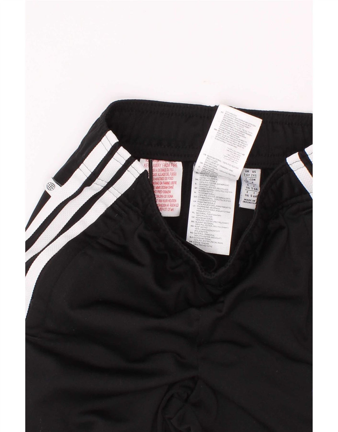 Adidas trenirka za dječake, hlače za trčanje, 5-6 godina, crni poliester