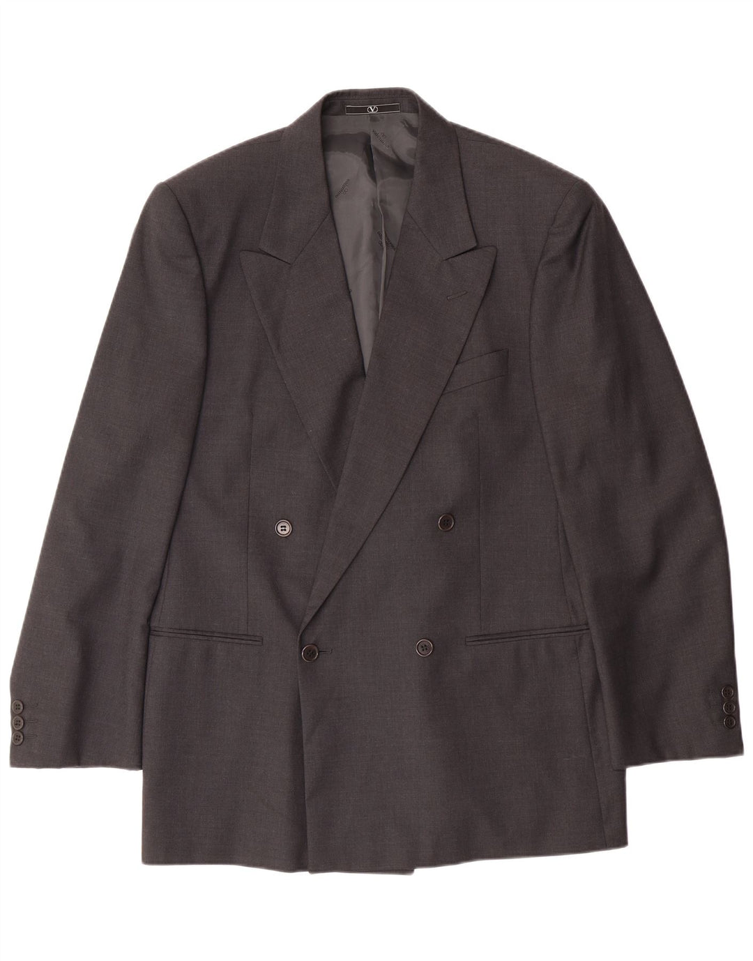 VALENTINO Muško dvodijelno odijelo s dvorednim kopčanjem IT 50 Large W34 L30 Siva