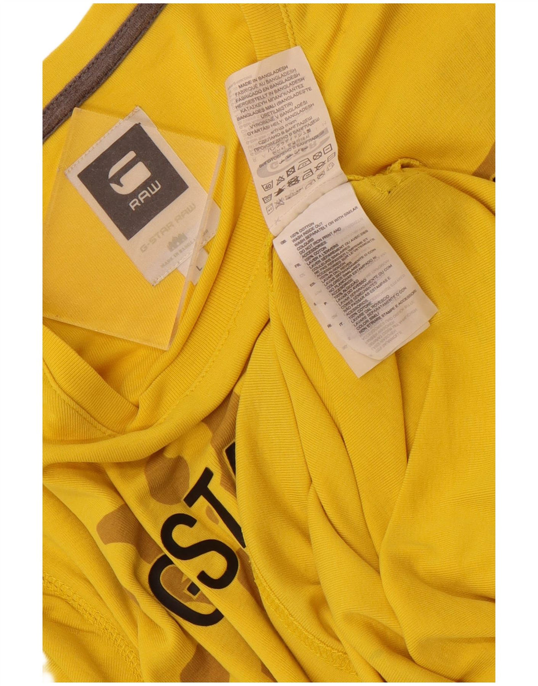 G-Star muška majica s grafičkim motivima, veliki žuti pamuk