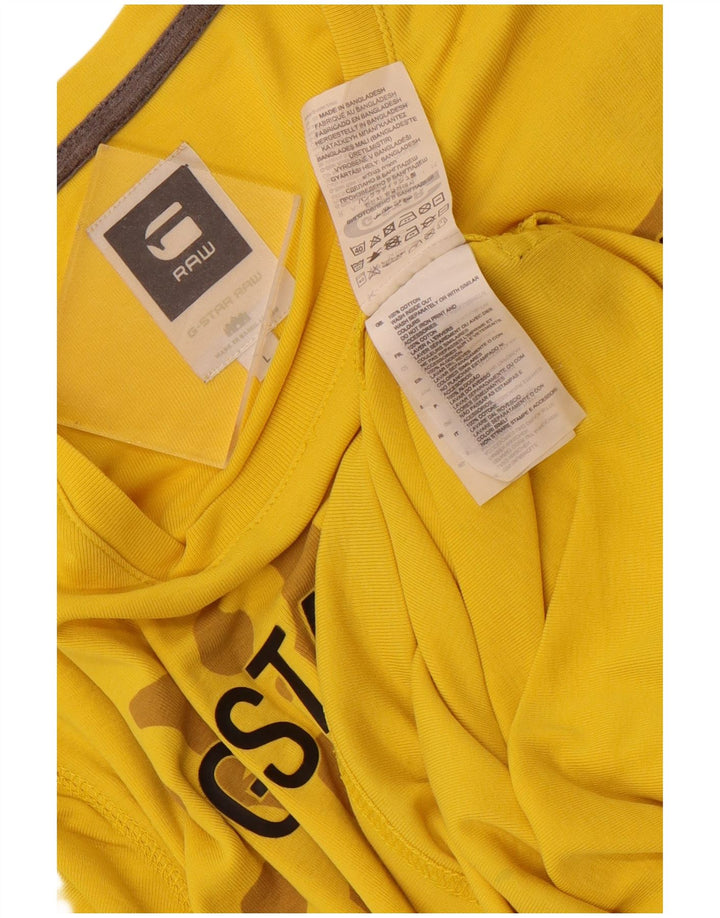 G-Star muška majica s grafičkim motivima, veliki žuti pamuk