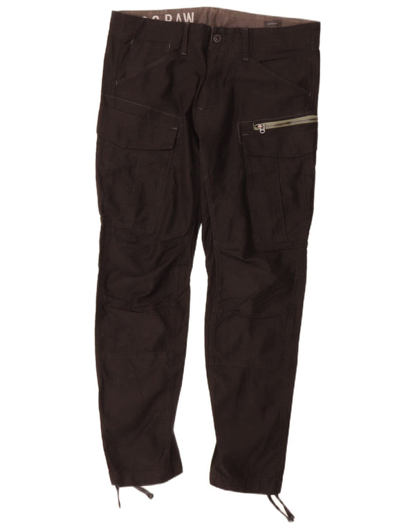 G-Star Mens Tapered Cargo Trousers W34 L32 Black Cotton