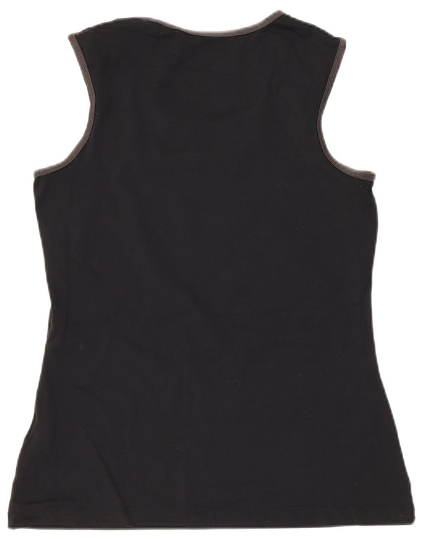 Nike Ženski Dri Fit Graphic Vest Top UK 12 Srednji crni najlon