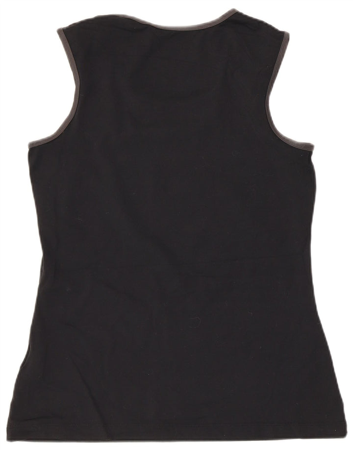 Nike Ženski Dri Fit Graphic Vest Top UK 12 Srednji crni najlon