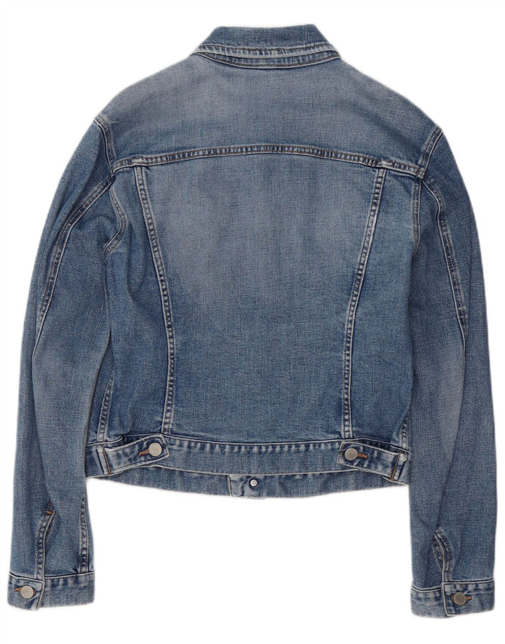 Benetton ženska crop traper jakna UK 10 Small Blue
