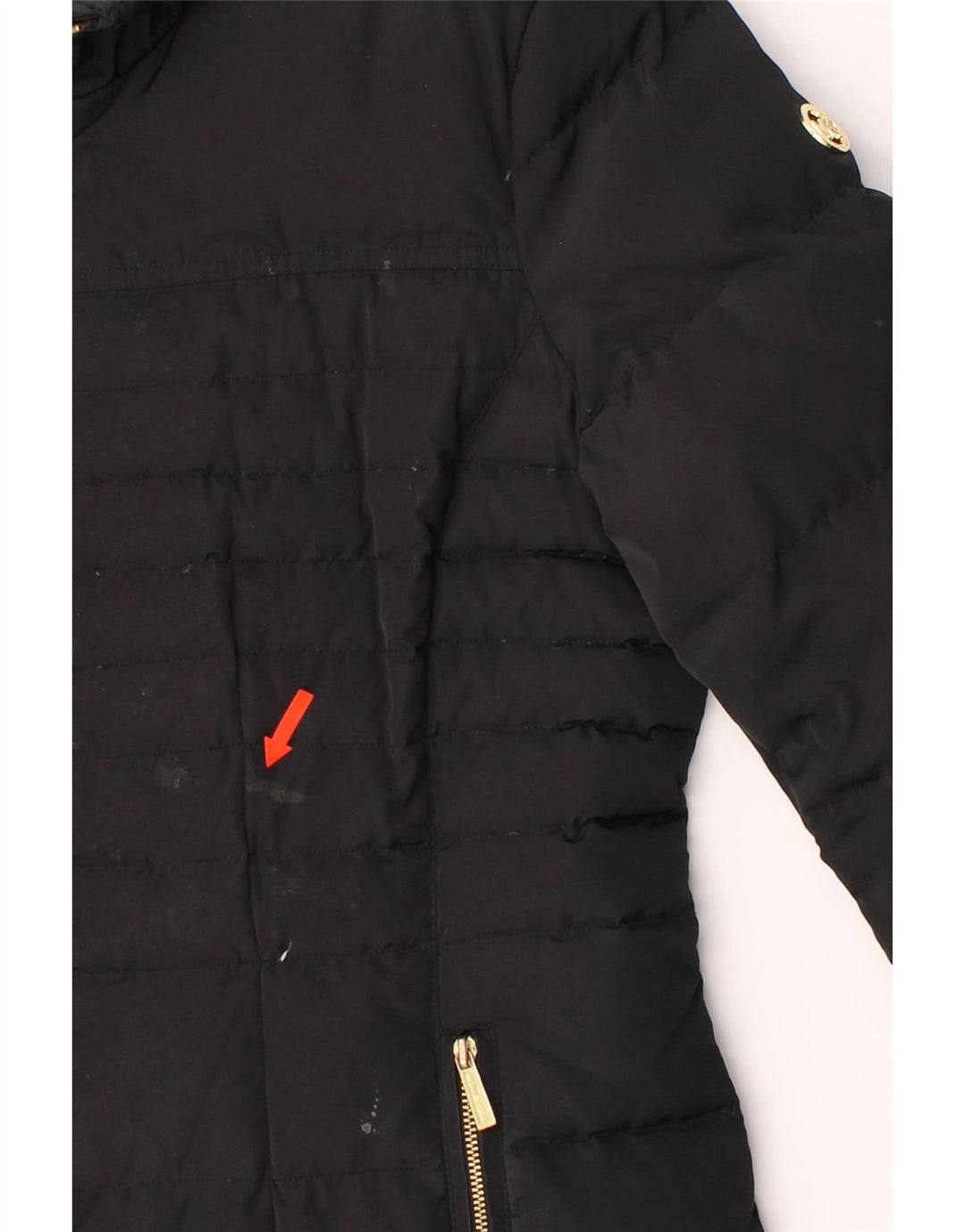 MICHAEL KORS Womens Padded Coat UK 14 Medium Navy Blue Polyester Vintage Michael Kors and Second-Hand Michael Kors from Messina Hembry 