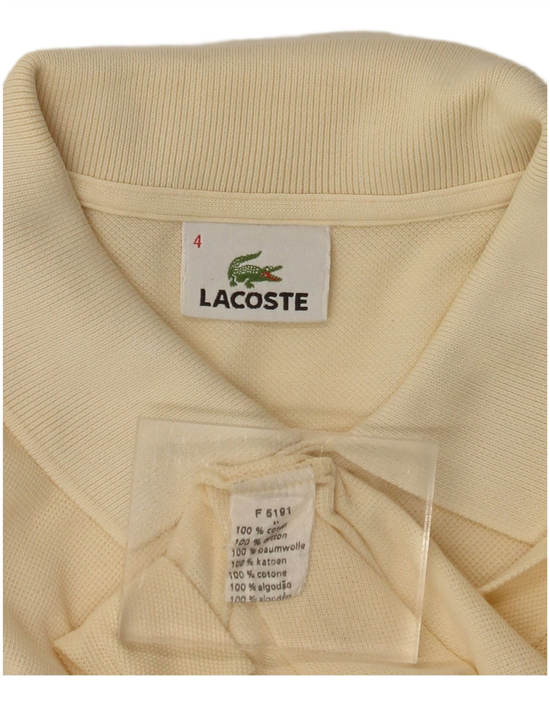 Lacoste muška polo majica standardnog kroja, veličina 4, srednje žuta pamučna klasična