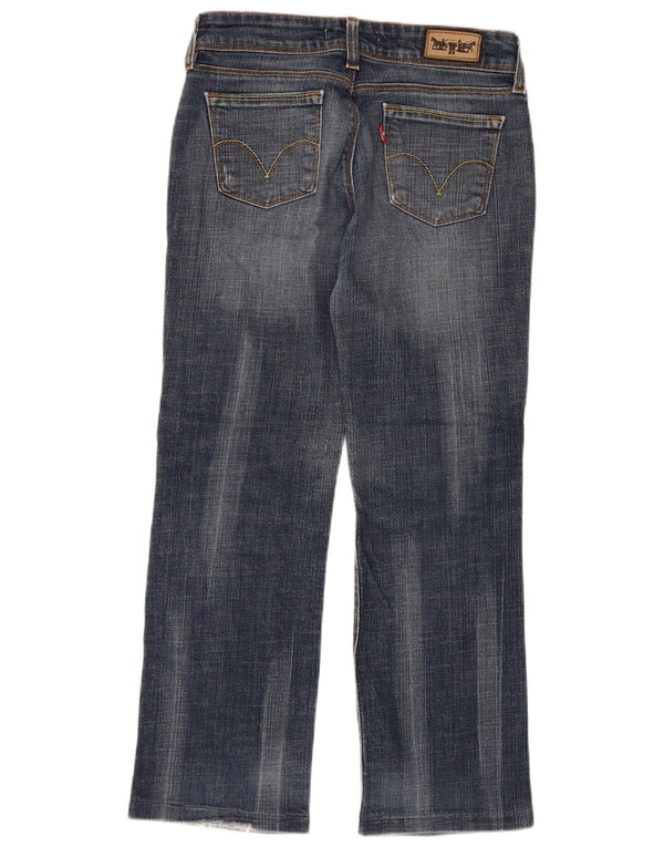 Levi's ženske 570 kratke ravne traperice W29 L26 plavi pamuk