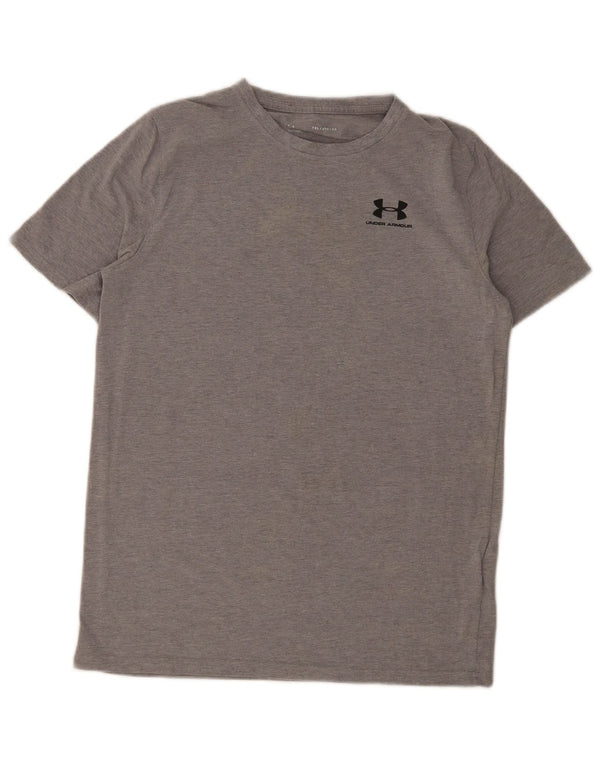 Under Armour Boys Regular T-Shirt Top 13-14 Years XL sivi pamuk