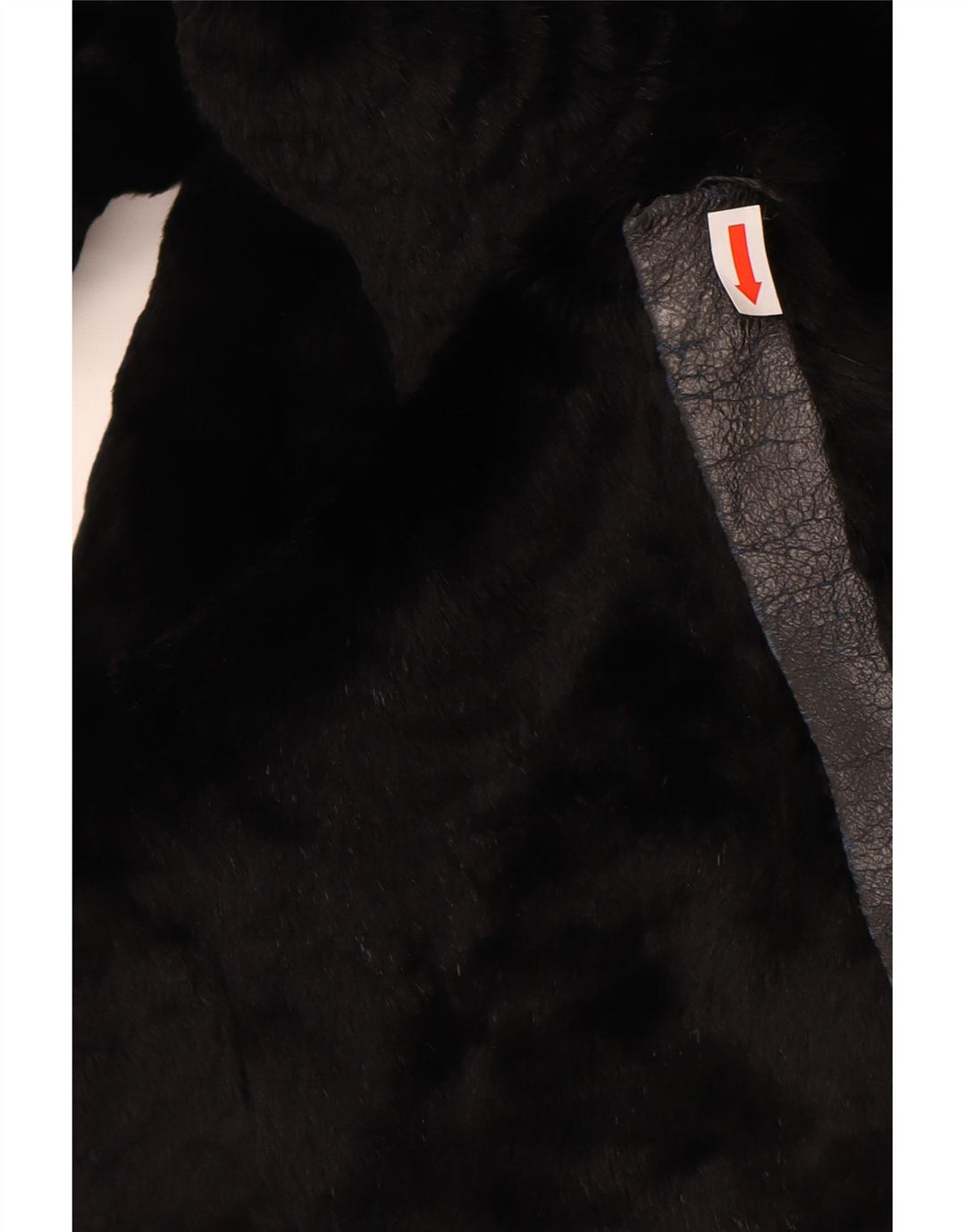 VINTAGE ženska jakna od umjetnog krzna UK 14 srednje crna