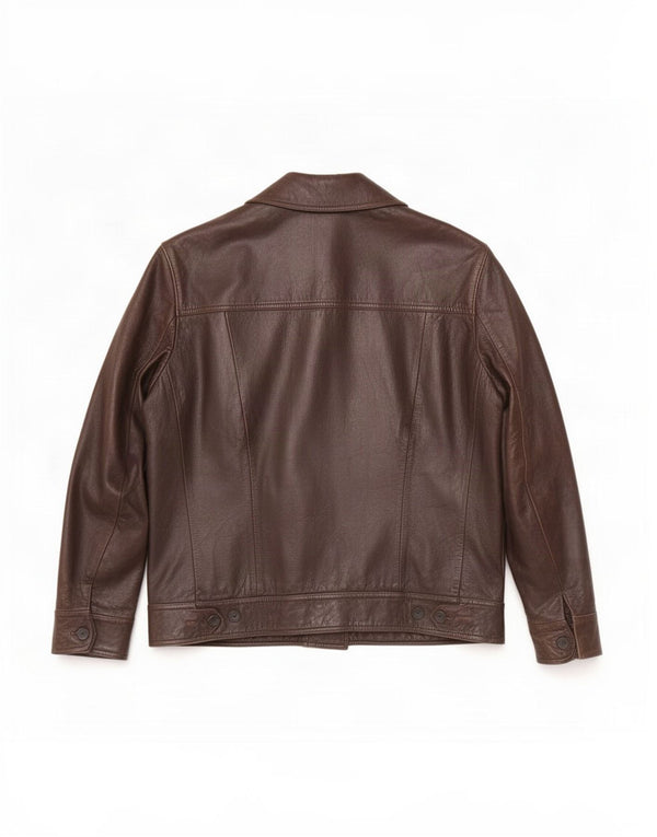 Vintage muška kožna jakna UK 40 Large Brown