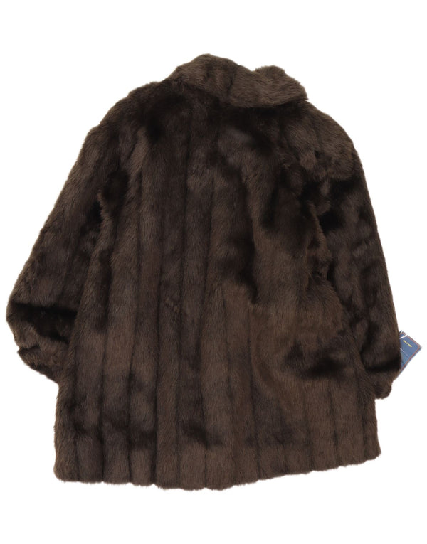 Nicola D' Angelo ženski kaput od umjetnog krzna UK 16 Large Brown
