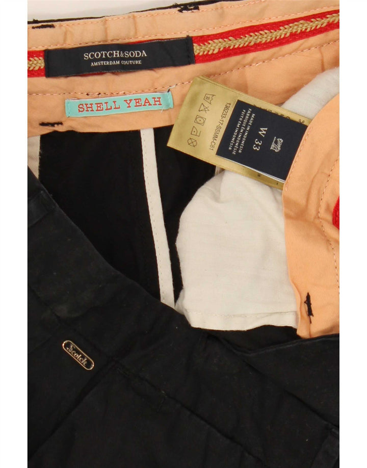 Scotch & Soda muške chino kratke hlače W33 srednje crni pamuk