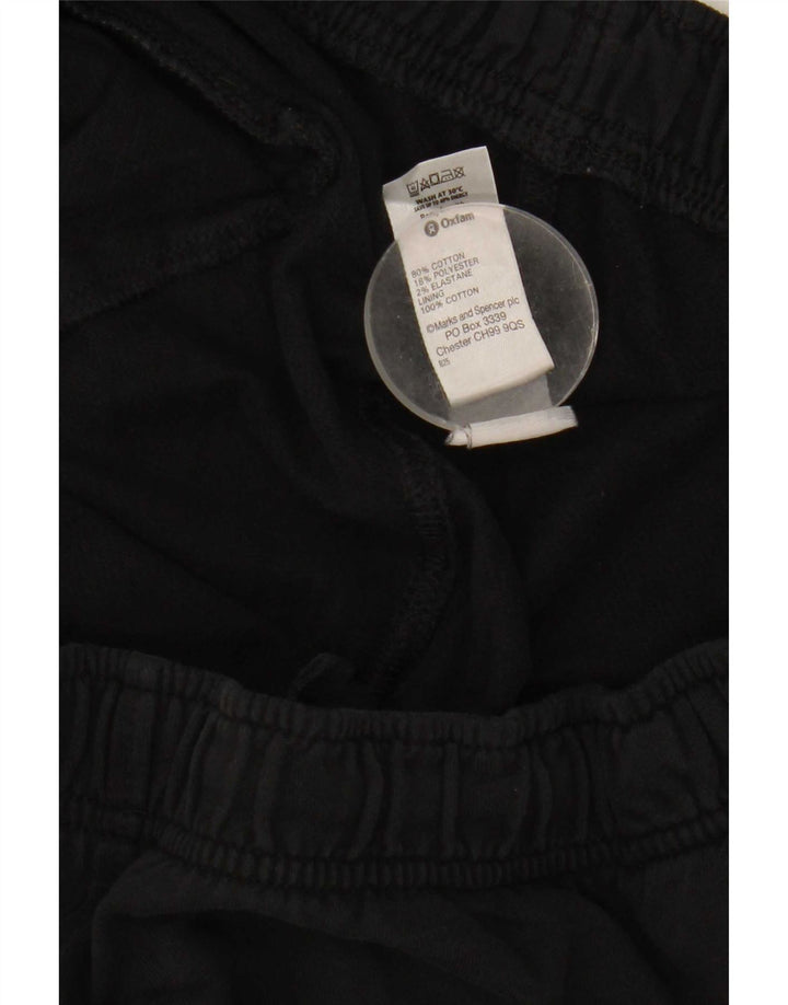 Velike crne pamučne muške trenirke Marks & Spencer