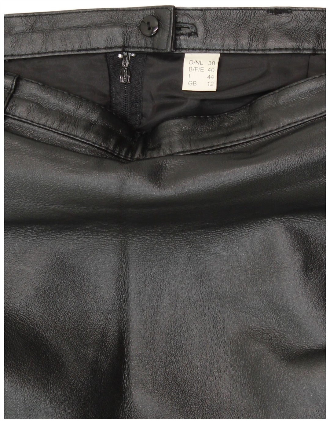 Vintage ženska kožna pencil suknja UK 12 srednje veličine W28 crna koža