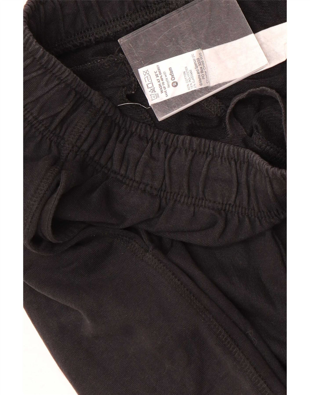 Velike crne pamučne muške trenirke Marks & Spencer