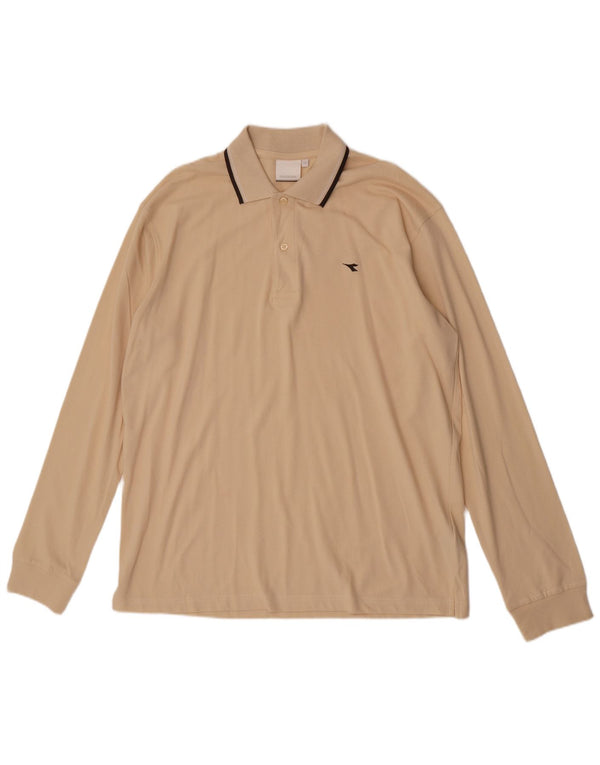 Diadora muška polo majica dugih rukava 2XL bež pamuk