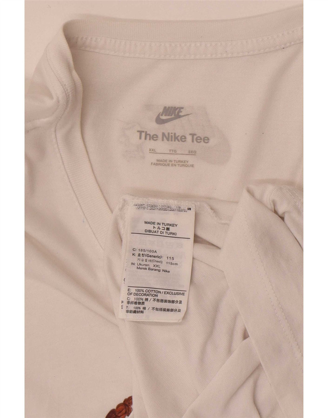 Nike Muška majica s grafičkim motivima 2XL bijeli pamuk