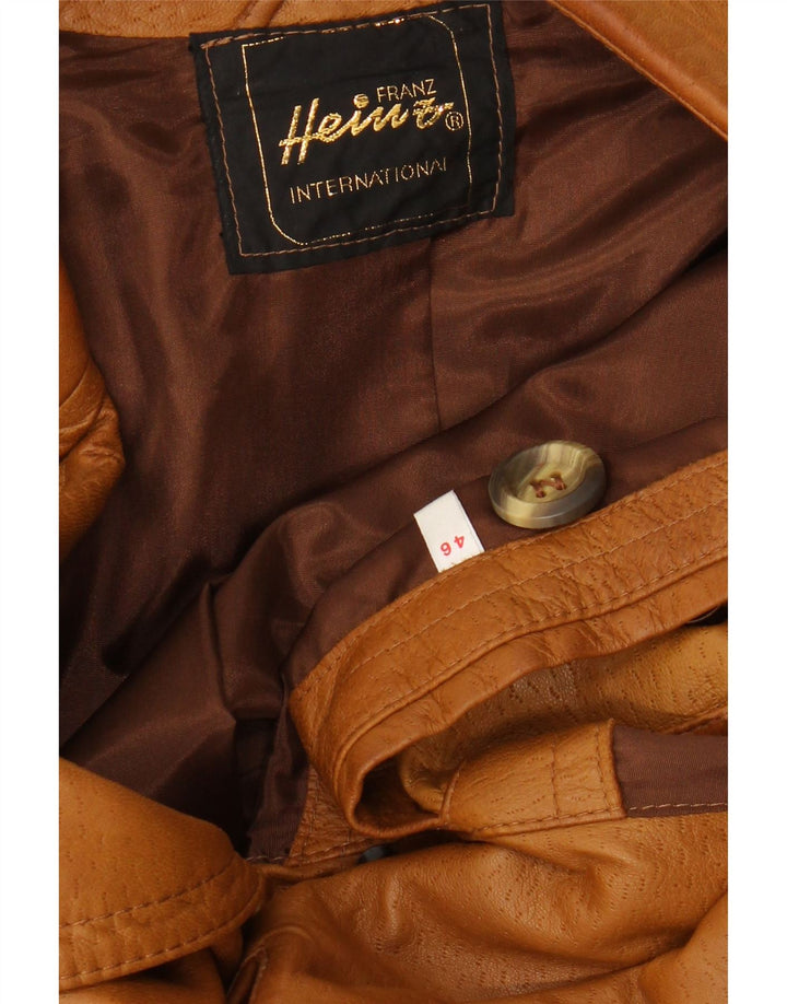 VINTAGE muški vojnički kožni kaput EU 46 mali bež