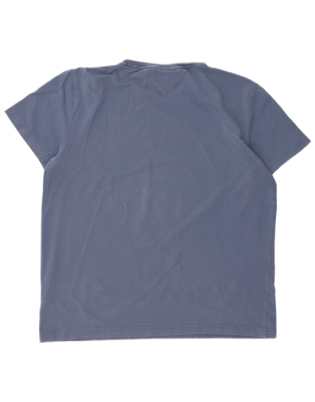 TOMMY HILFIGER Ženska uska majica kratkih rukava UK 18 XL Plavi pamuk