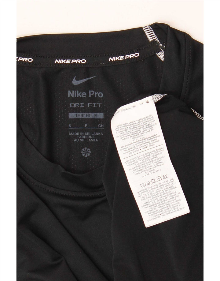 Nike muška pripijena majica dugih rukava s grafikom, mala crna poliester