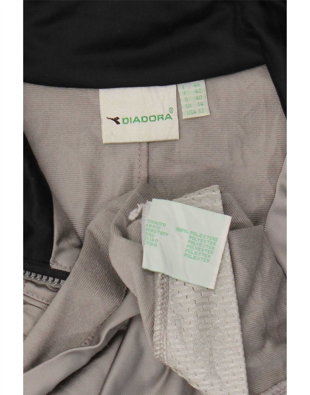 Diadora ženska gornja jakna prevelike trenirke UK 14 Large Grey Colourblock