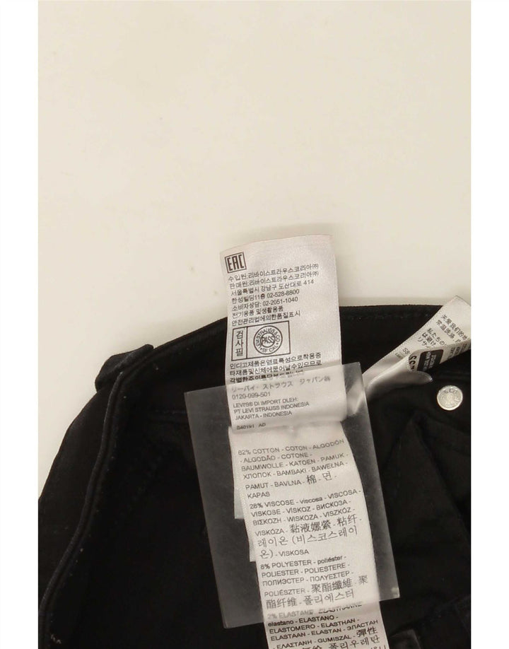 Levi's ženske uske traperice W28 L28 crni pamuk