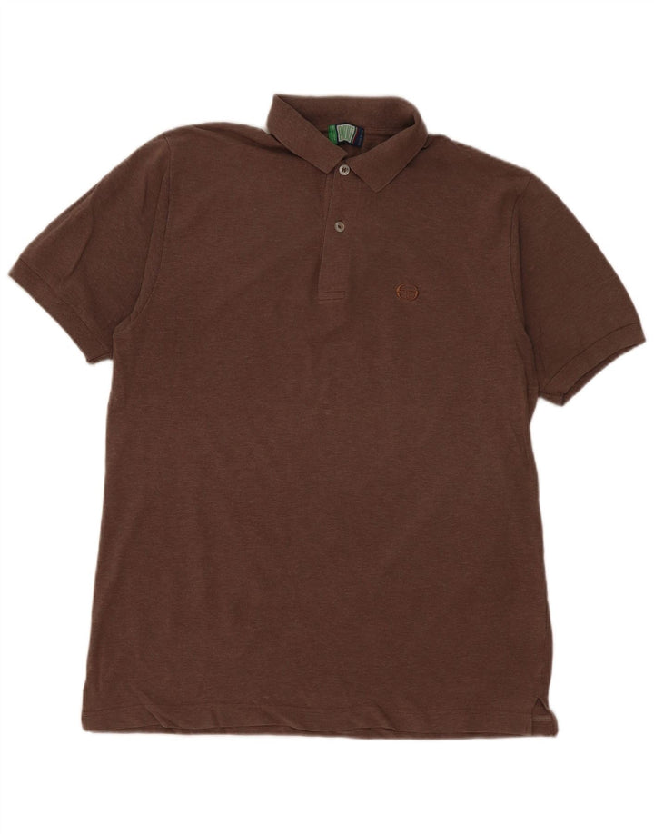 Sergio Tacchini muška polo majica IT 52 veliki smeđi pamuk