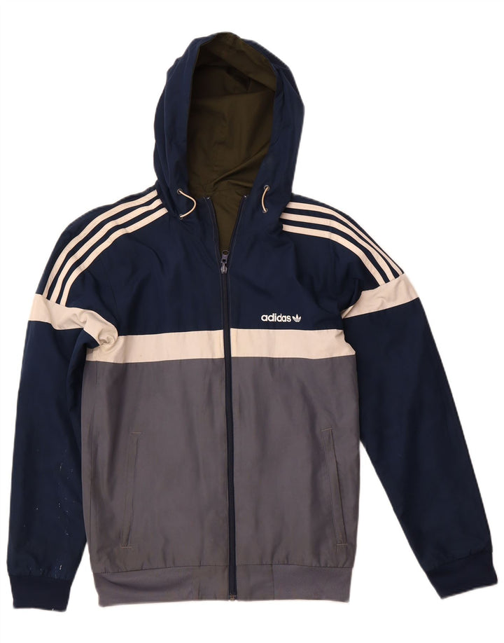 ADIDAS muška reverzibilna trenirka s kapuljačom XS kaki poliester