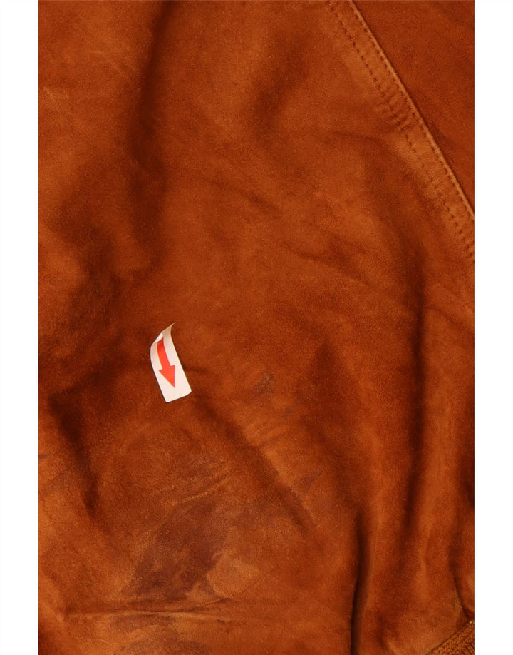Vintage muška bomber jakna od brušene kože IT 56 3XL smeđa koža
