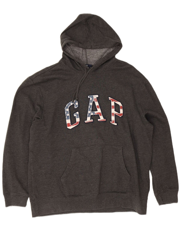 Gap muška majica s kapuljačom s grafičkim motivima 2XL siva