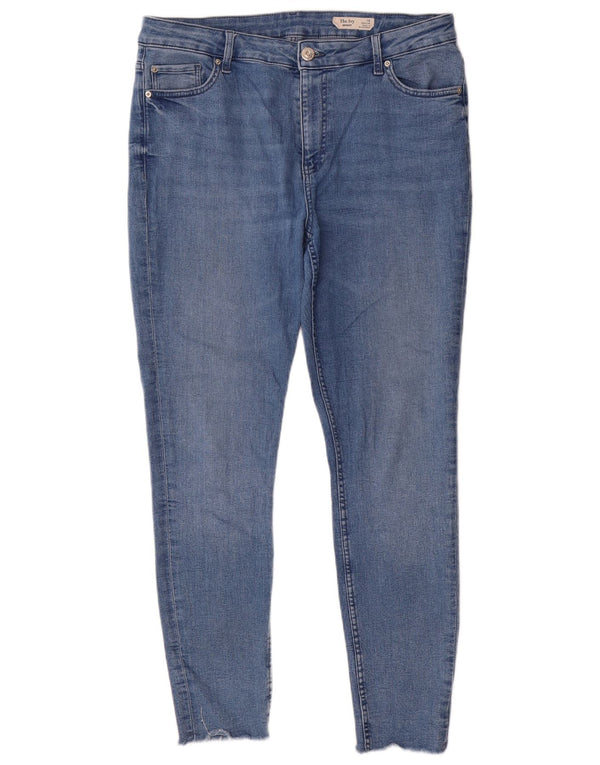 Marks & Spencer Ženske The Ivy Skinny Jeans UK 16 Large W36 L29 Plavi pamuk