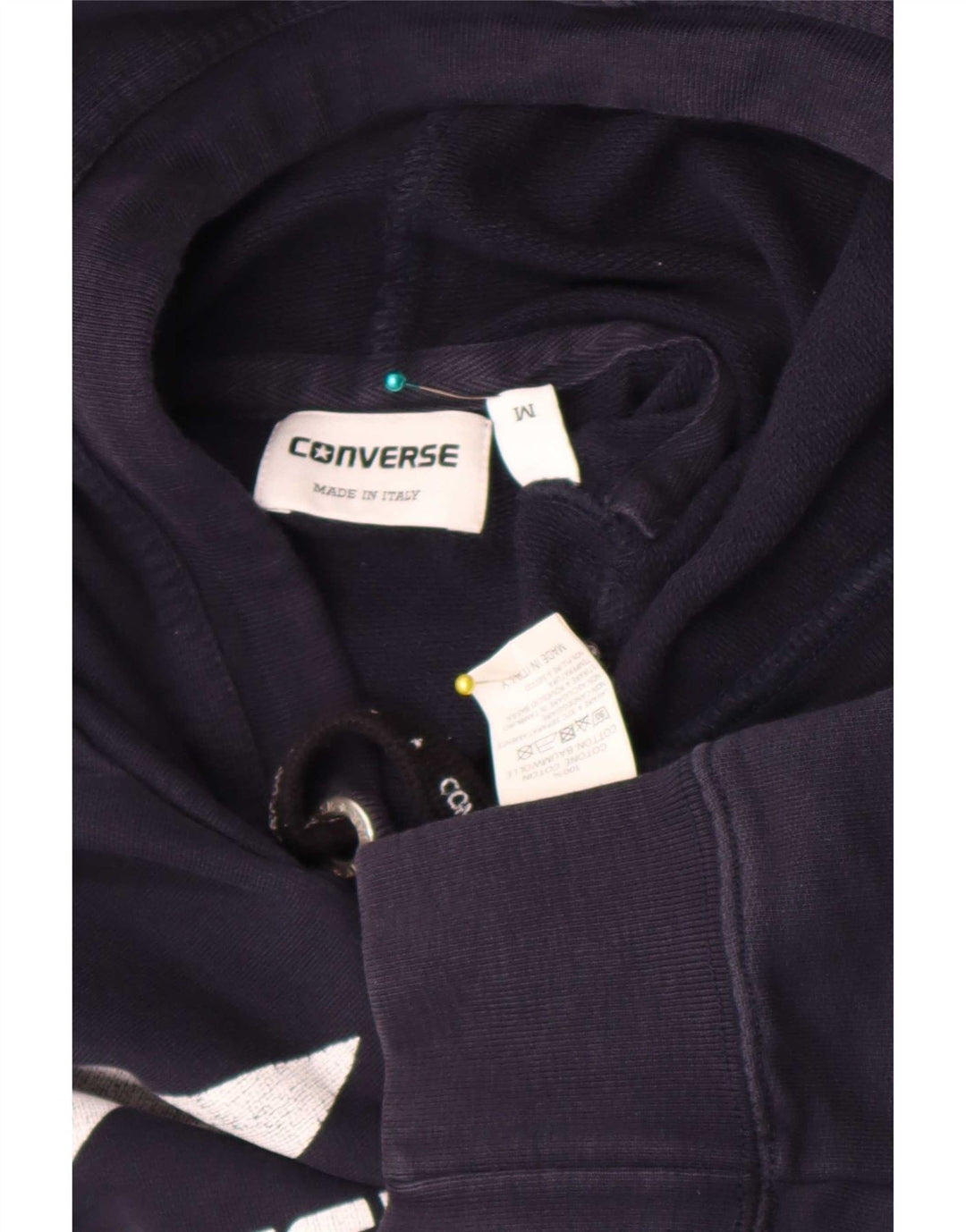 Converse muška majica s kapuljačom s kapuljačom Srednje tamnoplavi pamuk