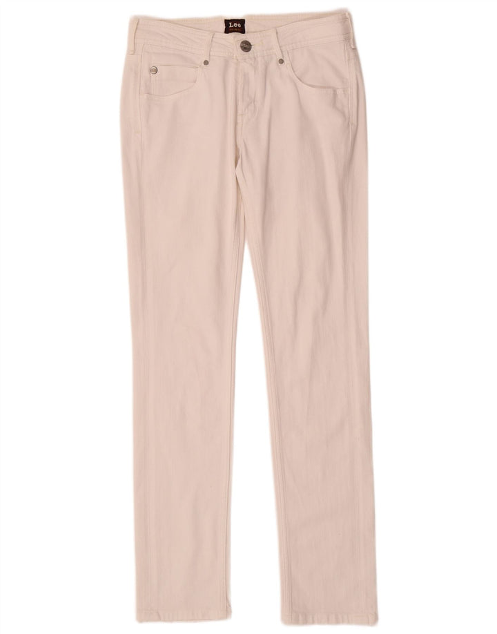 LEE Womens Amy Slim Jeans W28 L31 White Cotton