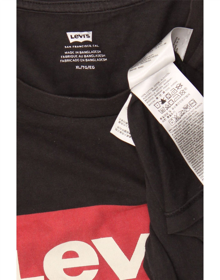 Levi's muška majica s grafičkim motivima XL, crni pamuk