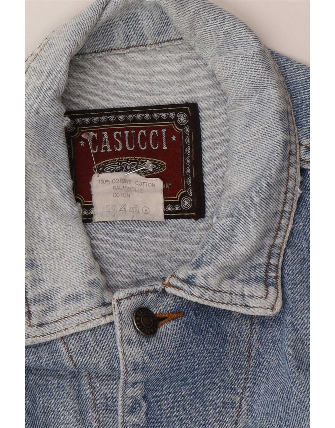 Casucci muška traper jakna UK 40 Large Blue Cotton